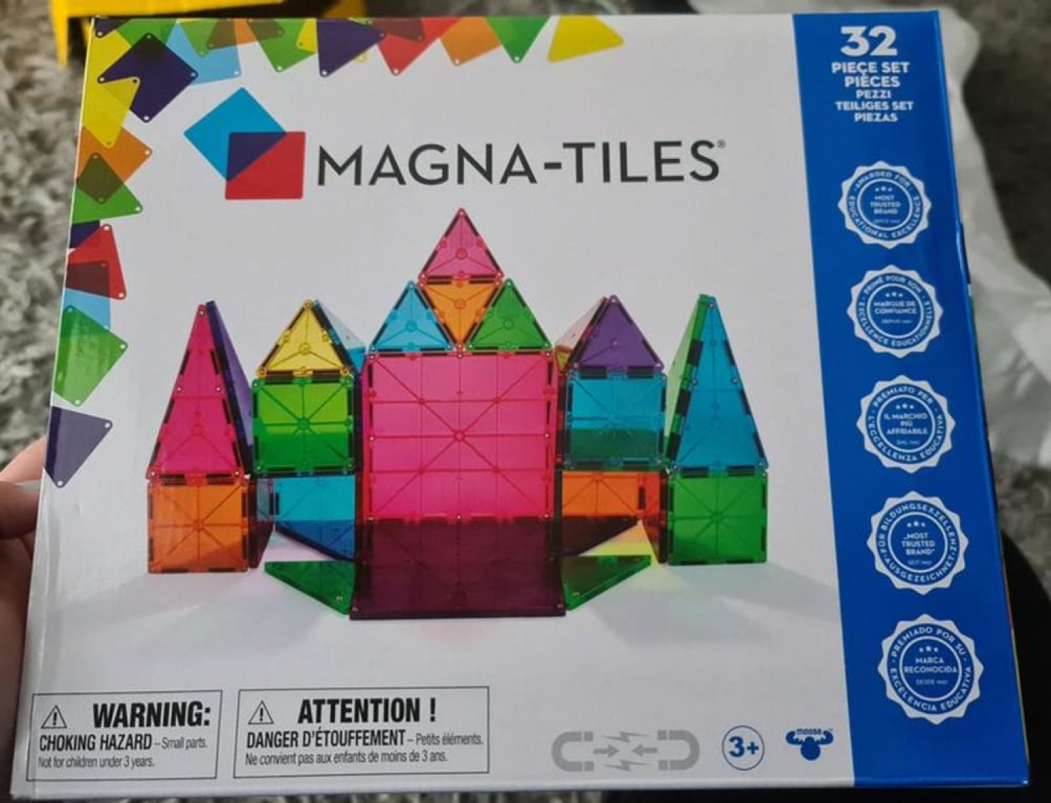 Magna-Tiles® Clear Colors - 32 Pieces