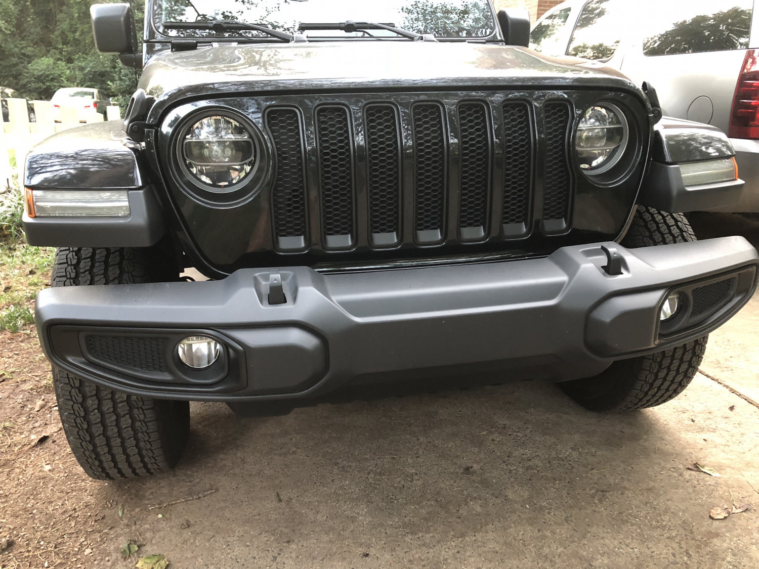 2x Black Front Bumper Fog Light Covers For Wrangler JL & Gladiator JT 2018+ – SHINEKA