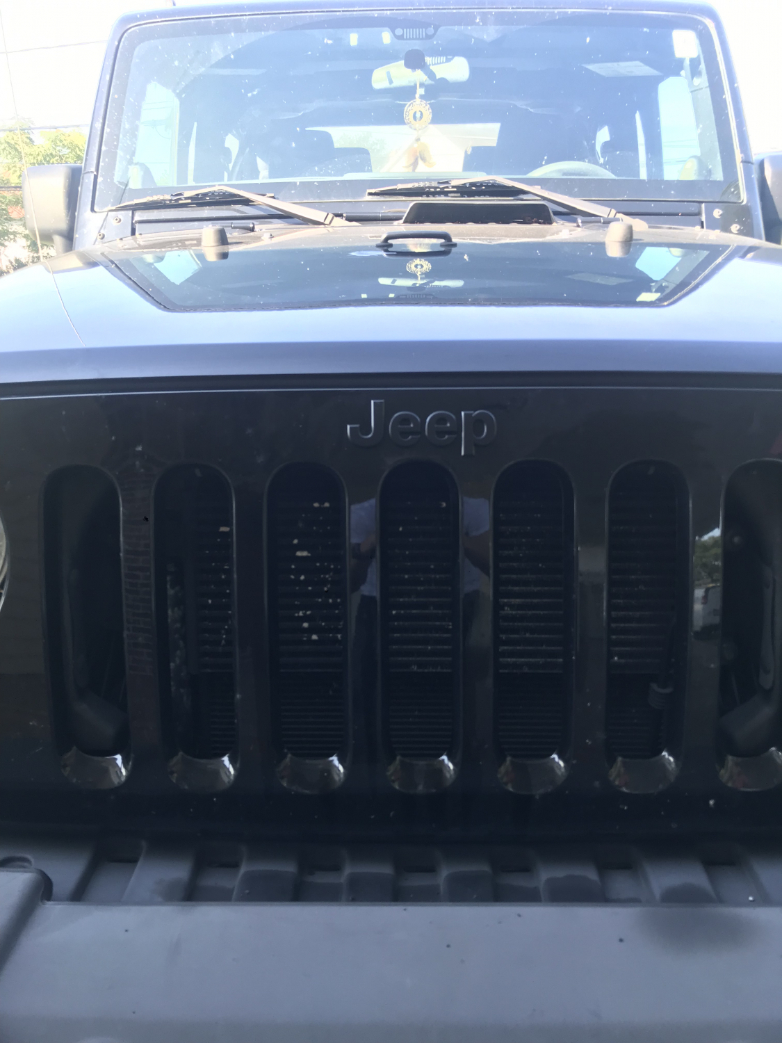 Mopar Black Jeep Hood Badge for 2007-2018 Wrangler JK 