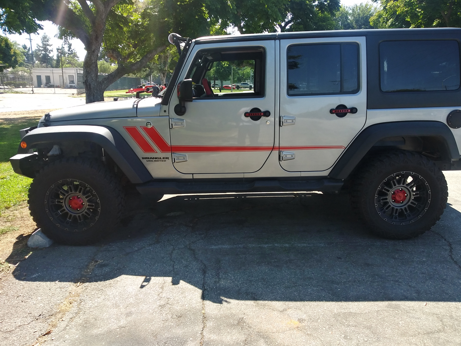 Xprite Brushed Aluminum Door Handle Trim Inserts for 07-18 Jeep Wrangler JK  