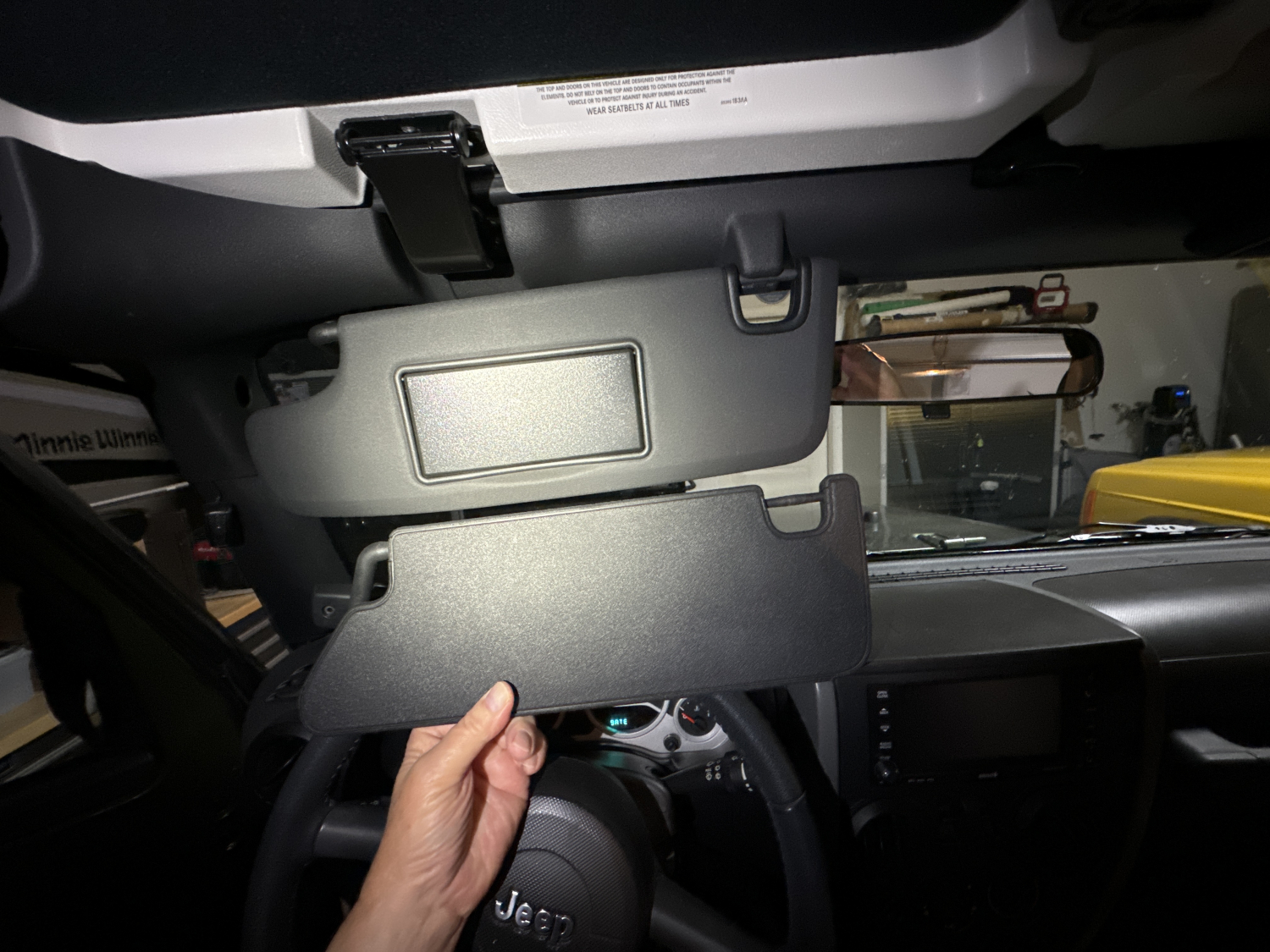MOLLE Visor Covers (FOR MIRRORED VISORS) With PALS - MOLLE (pair) For 2007-18 Jeep Wrangler JK JKU By - View #3