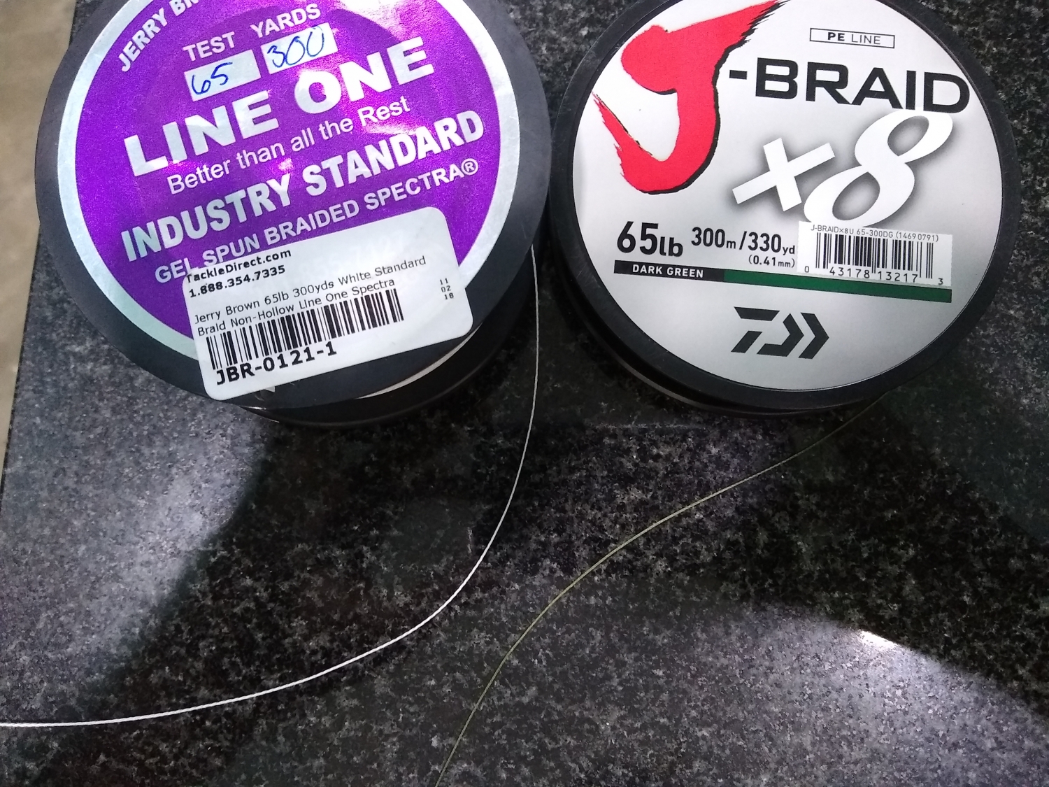 Jerry Brown Line One Non-Hollow Spectra Braided Line 300yds 30lb White