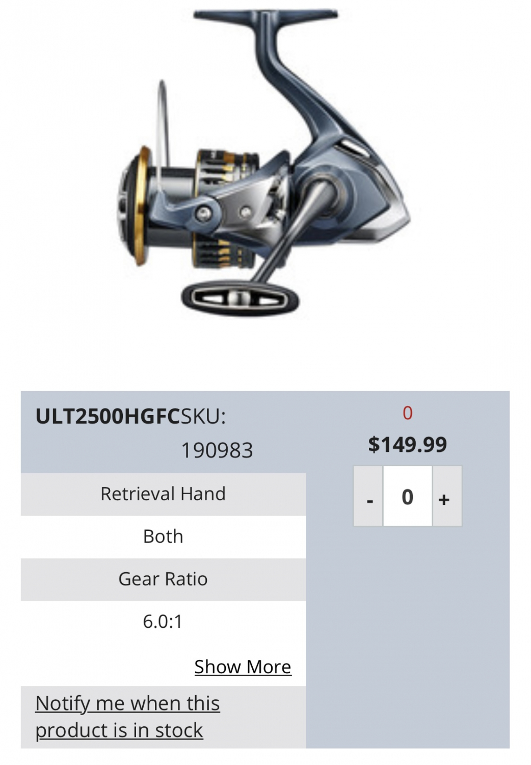 Shimano Ultegra FC Spinning Reel Size: 1000 FC – Glasgow Angling