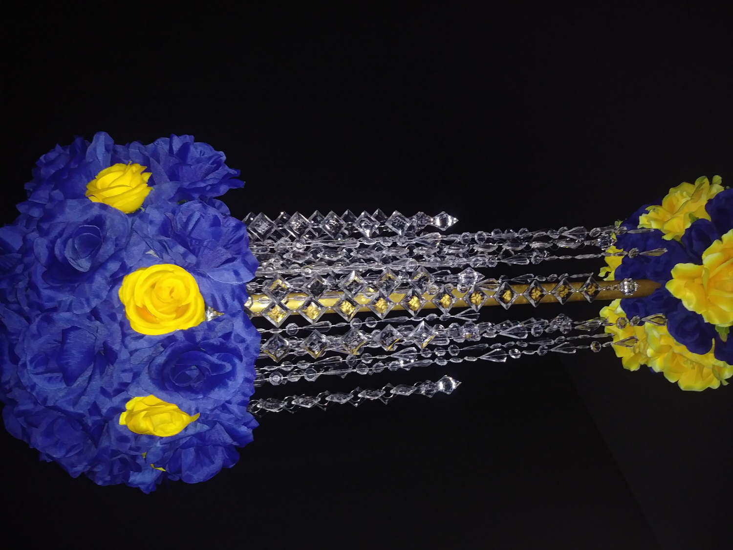 Acrylic Beaded Garlands, 30' Long Diamond Shaped Strands of Beads