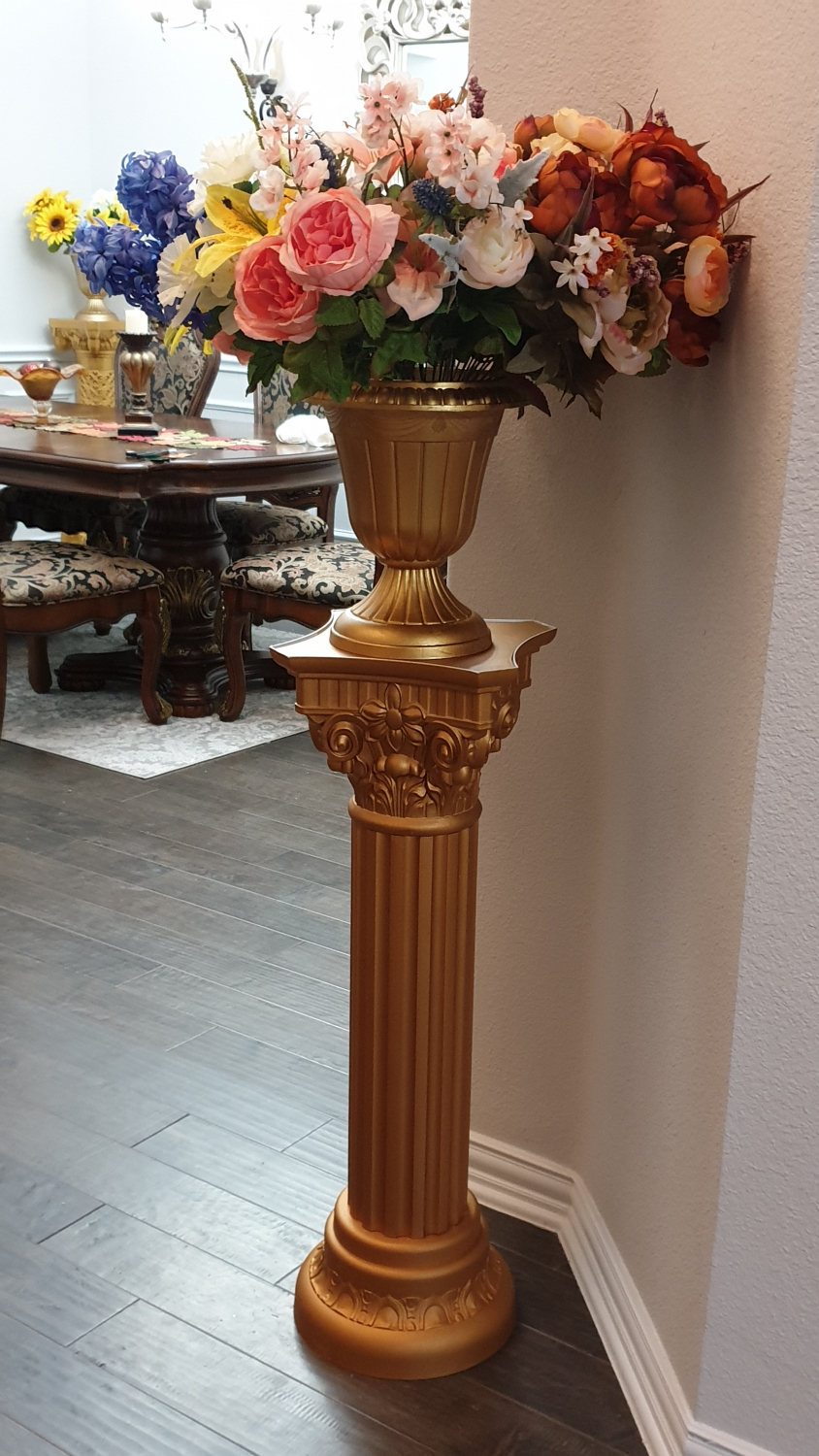 8x120CM Plastic Roman Pillars Column Flower Pedestal Wedding Party Opening Decor 