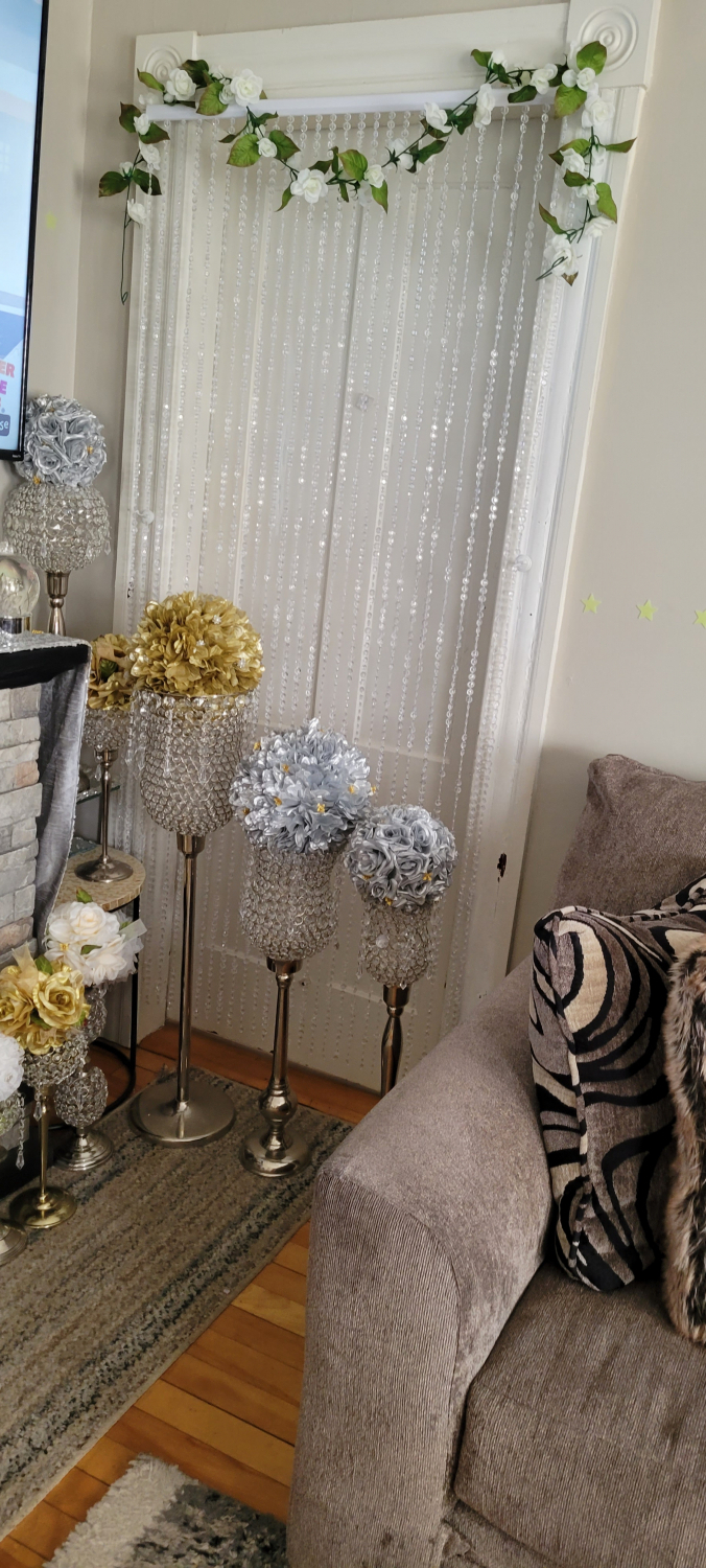 Beaded Crystal Curtain 12' Long