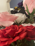 Oversized XXL Silk Rose Bloom w/Removable Stem - White - 64H x 26W