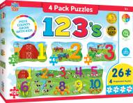 123 on the Farm 4 Pack Educational Puzzle