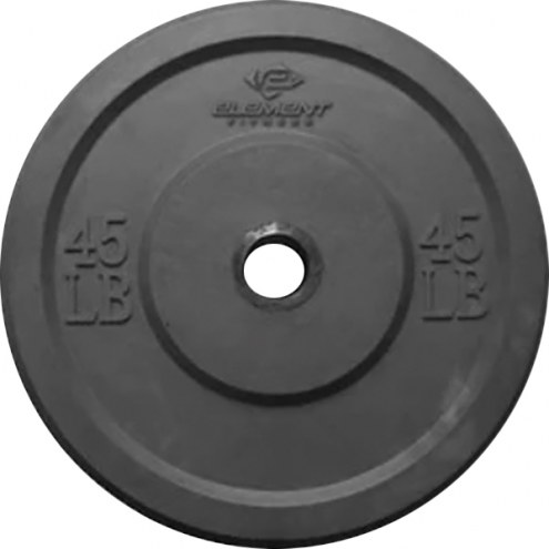 Element Fitness Commercial Black Bumper Weight Plate