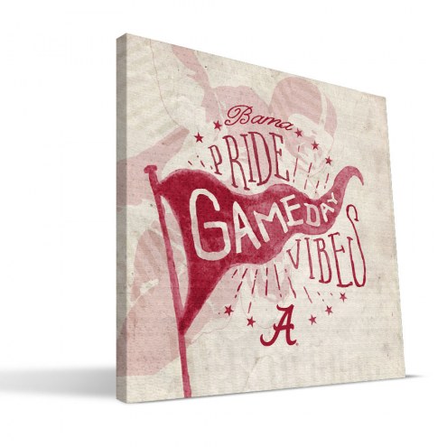 Alabama Crimson Tide Gameday Vibes Canvas Print