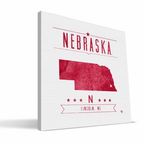 Nebraska Cornhuskers Industrial Canvas Print