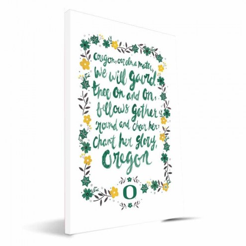 Oregon Ducks Hand-Painted Song Canvas Print
