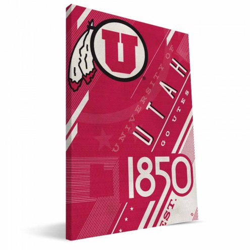 Utah Utes Retro Canvas Print