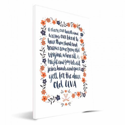 Virginia Cavaliers Hand-Painted Song Canvas Print