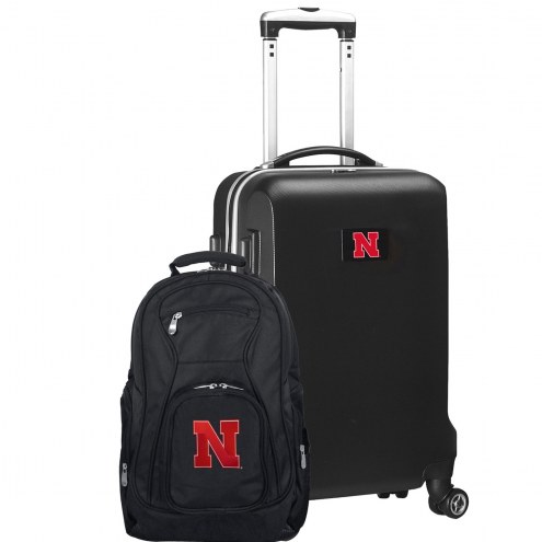 Nebraska Cornhuskers Deluxe 2-Piece Backpack & Carry-On Set