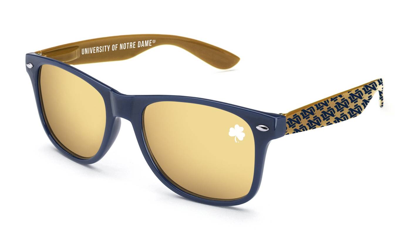 One Size Green Gold Lens Sunglasses NCAA Notre Dame Fighting Irish  ND-7 Green Frame 
