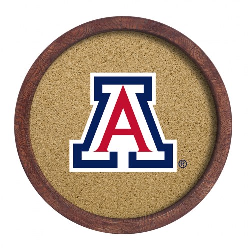 Arizona Wildcats &quot;Faux&quot; Barrel Framed Cork Board