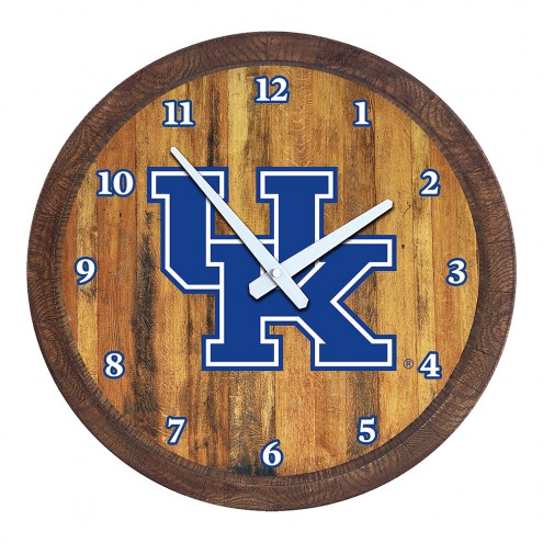 Kentucky Wildcats &quot;Faux&quot; Barrel Top Wall Clock