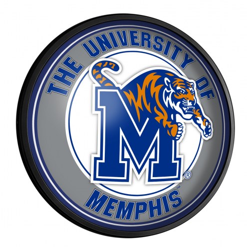 Memphis Tigers Round Slimline Lighted Wall Sign