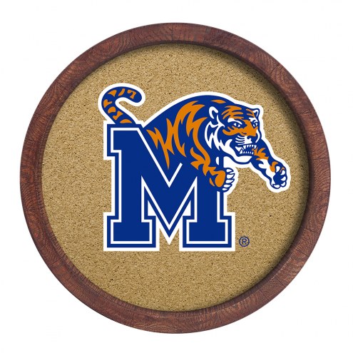Memphis Tigers &quot;Faux&quot; Barrel Framed Cork Board