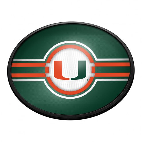 Miami Hurricanes Oval Slimline Lighted Wall Sign