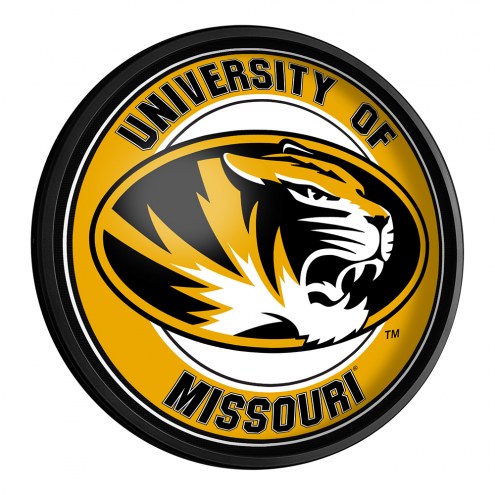 Missouri Tigers Round Slimline Lighted Wall Sign