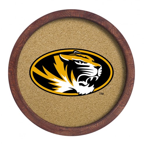 Missouri Tigers &quot;Faux&quot; Barrel Framed Cork Board
