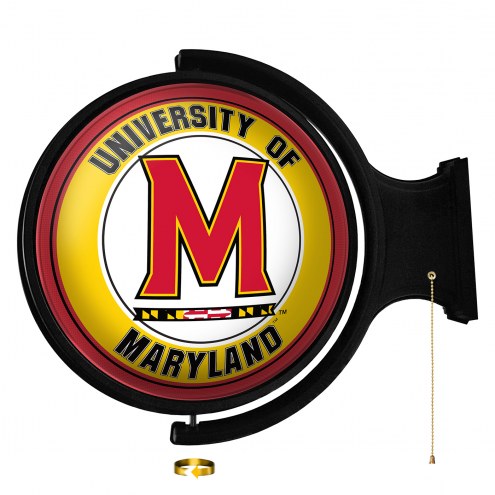 Maryland Terrapins Round Rotating Lighted Wall Sign