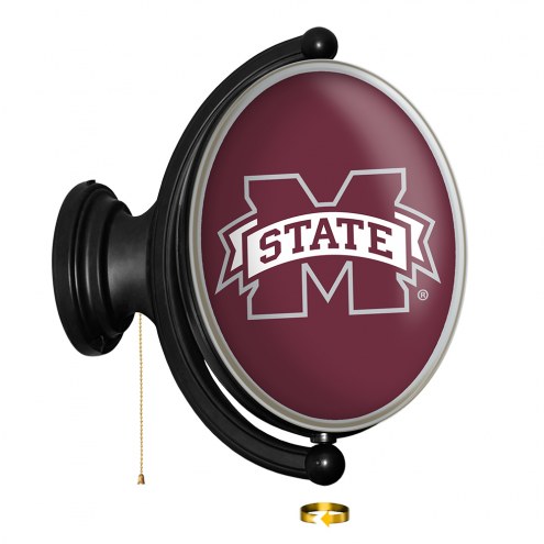 Mississippi State Bulldogs Oval Rotating Lighted Wall Sign