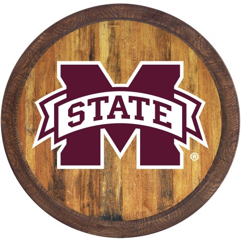Mississippi State Bulldogs &quot;Faux&quot; Barrel Top Sign