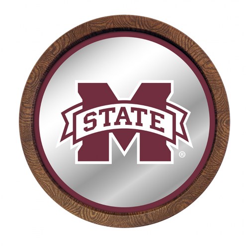 Mississippi State Bulldogs Barrel Top Mirrored Wall Sign