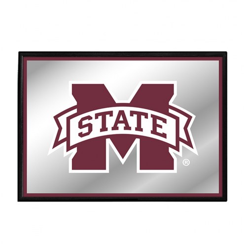 Mississippi State Bulldogs Horizontal Framed Mirrored Wall Sign