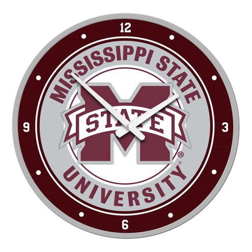 Mississippi State Bulldogs Modern Disc Wall Clock