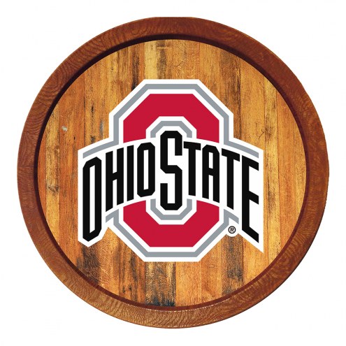 Ohio State Buckeyes &quot;Faux&quot; Barrel Top Sign