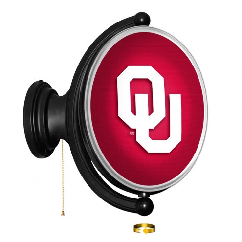 Oklahoma Sooners Oval Rotating Lighted Wall Sign