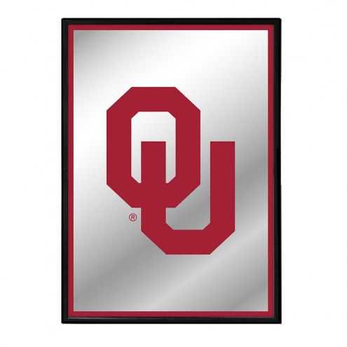 Oklahoma Sooners Vertical Framed Mirrored Wall Sign