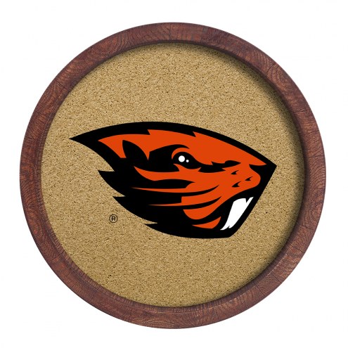 Oregon State Beavers &quot;Faux&quot; Barrel Framed Cork Board