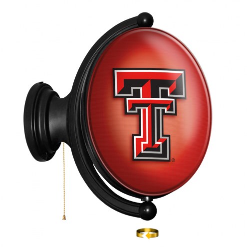Texas Tech Red Raiders Oval Rotating Lighted Wall Sign