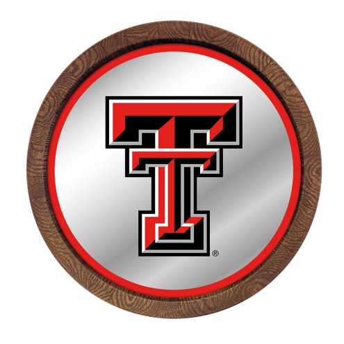 Texas Tech Red Raiders Barrel Top Mirrored Wall Sign