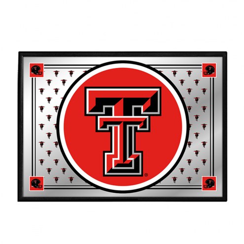 Texas Tech Red Raiders Horizontal Framed Mirrored Wall Sign