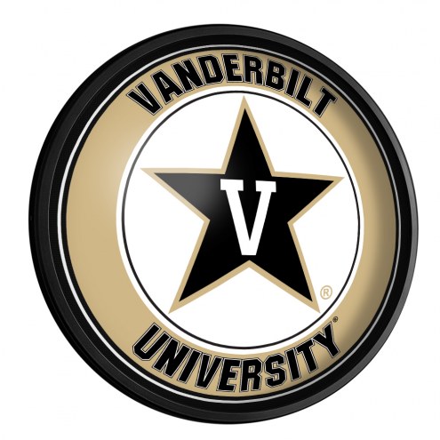 Vanderbilt Commodores Round Slimline Lighted Wall Sign