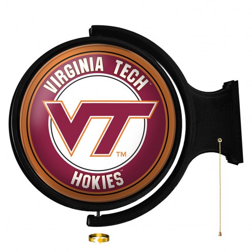 Virginia Tech Hokies Round Rotating Lighted Wall Sign