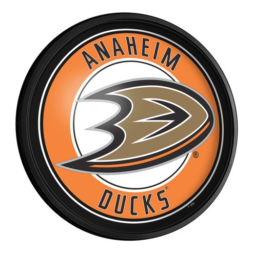 Anaheim Ducks Round Slimline Lighted Wall Sign