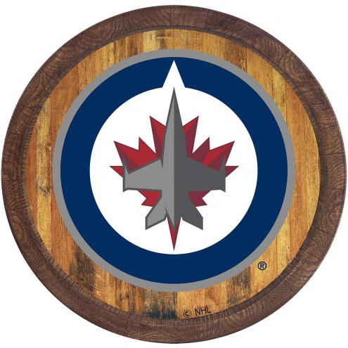 Winnipeg Jets &quot;Faux&quot; Barrel Top Sign