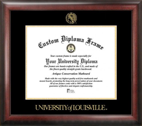 Louisville Cardinals Gold Embossed Diploma Frame