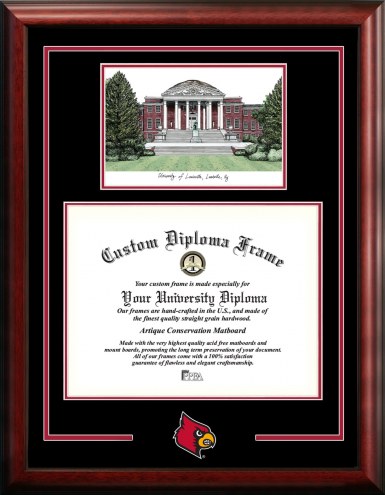 Louisville Cardinals Spirit Graduate Diploma Frame