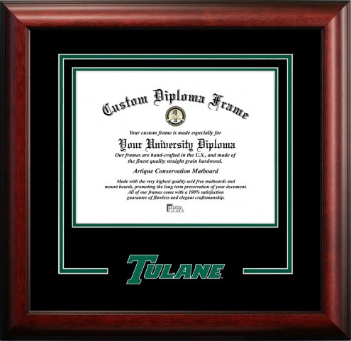 Tulane Green Wave Spirit Diploma Frame