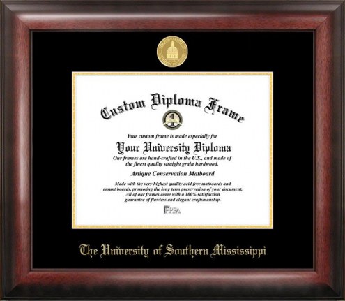 Southern Mississippi Golden Eagles Gold Embossed Diploma Frame