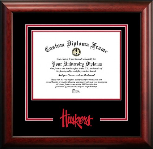 Nebraska Cornhuskers Spirit Diploma Frame