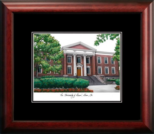 Akron Zips Campus Images Lithograph